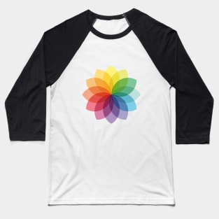 Abstract colorful flower design Baseball T-Shirt